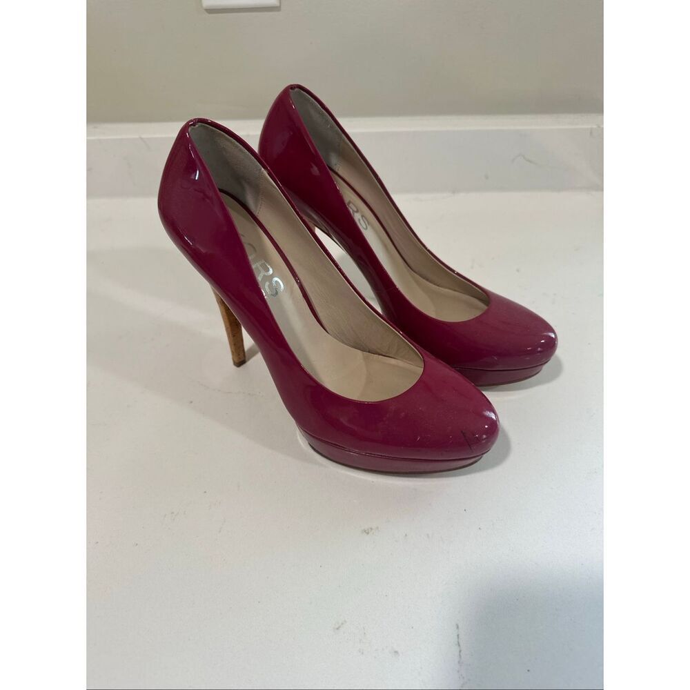 Michael Kors Red Pumps Cork Heel Size 10